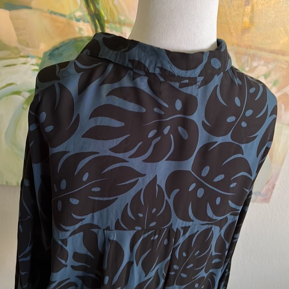 Mikoh Cannes V Neck Tunic or Cover Up size 2 / Medium monstera leaf - Picture 15 of 16